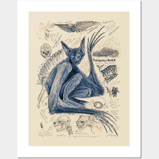 Pipisanguisuge - Vampire Bat Wall Art by Ballyraven